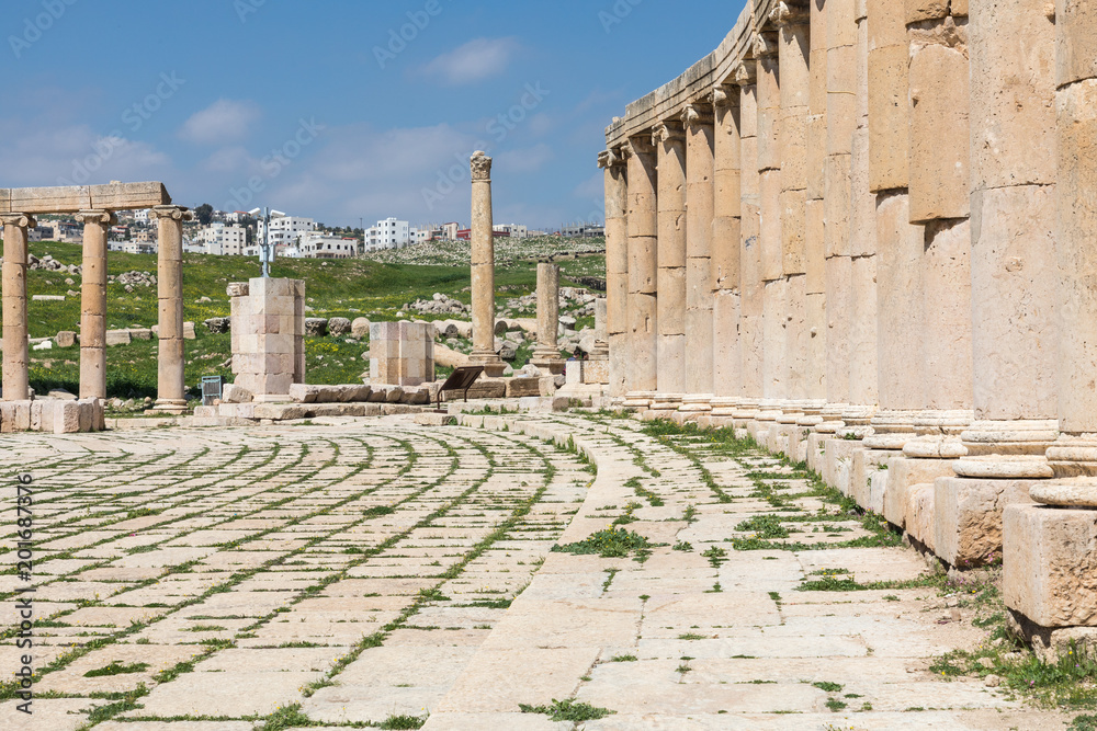 View on the ancient Roman Theater located in capital of Jordan, Amman