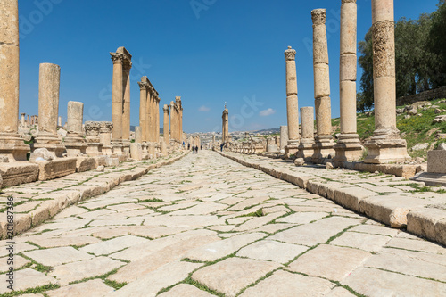 View on the ancient Roman Theater located in capital of Jordan, Amman