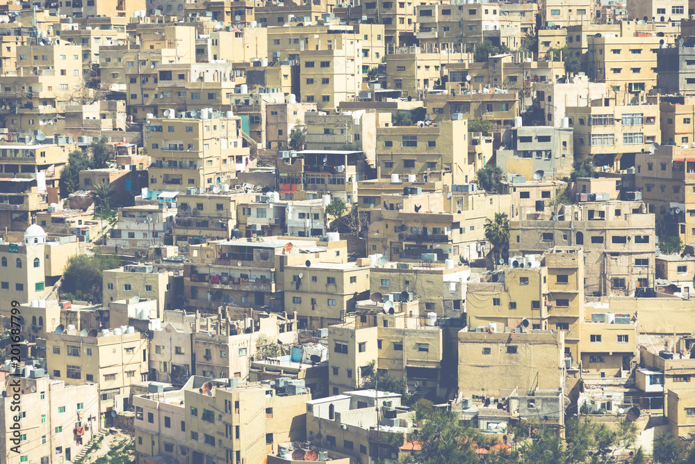 Panorama of the city of Amman, Jordan