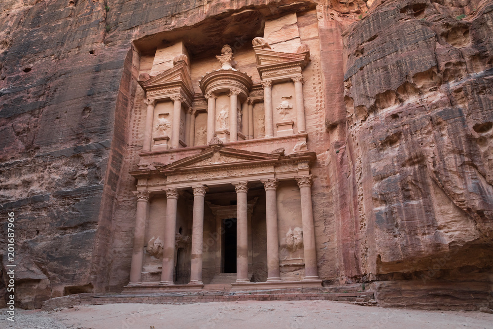 Ancient temple in Petra, Jordan