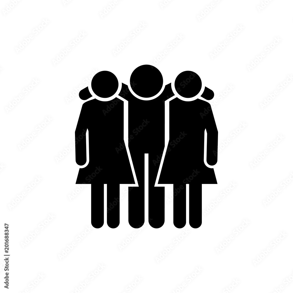 Friends vector icon Friends vector icon