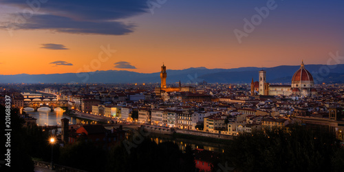 Fototapeta Naklejka Na Ścianę i Meble -  Florence sunset skyline