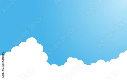 夏の入道雲と青空｜背景イラスト