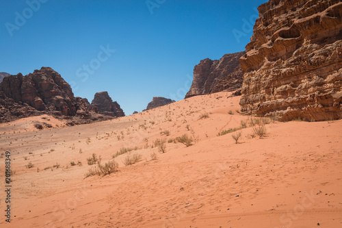 Panoramic view of the Wadi Rum desert, Jordan