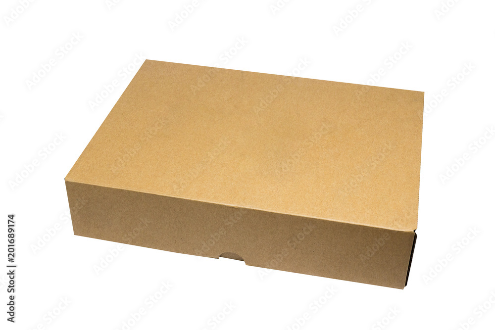 Corrugated Box isolated on white background and clipping path Corrugated Box isolated on white background and clipping path
