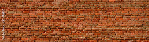 Fényképezés Brick wall panoramic background