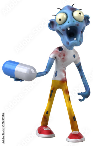 Fun zombie - 3D Illustration