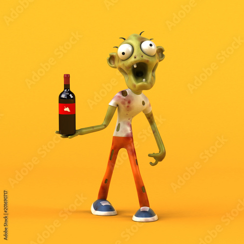 Fun zombie - 3D Illustration