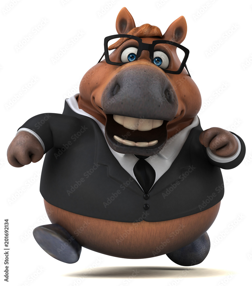 Fun horse - 3D Illustration