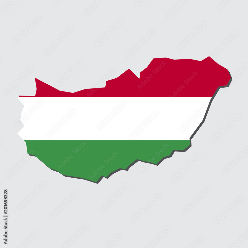 Hungary Map Flag Hungary Map Flag