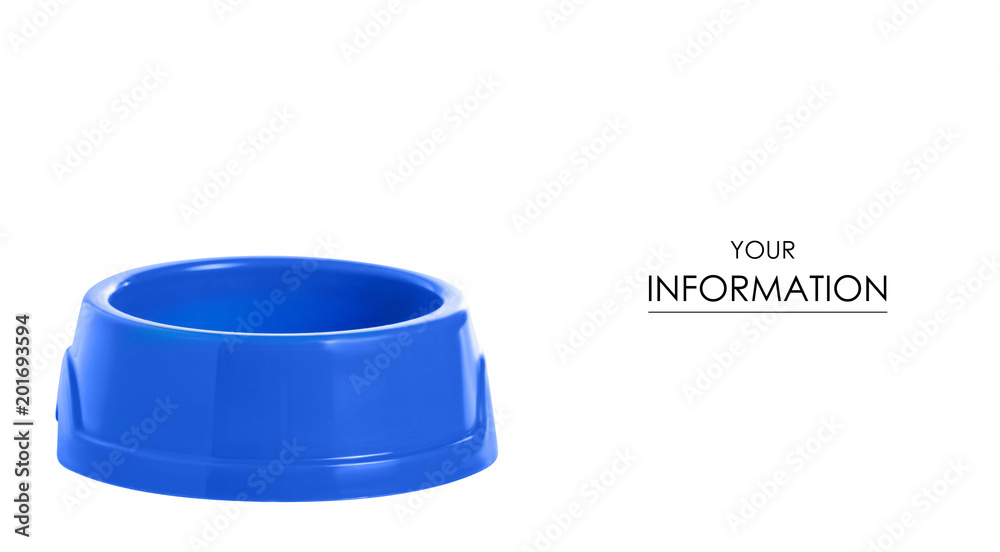Blue bowl for food for cats and dogs pattern