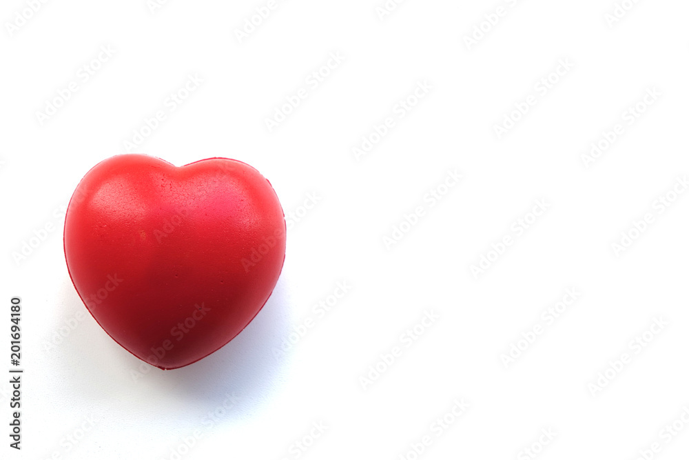 A red heart isolated on white background