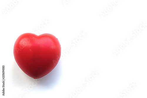 A red heart isolated on white background