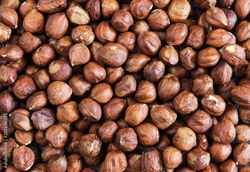 Stack of hazelnuts Stack of hazelnuts
