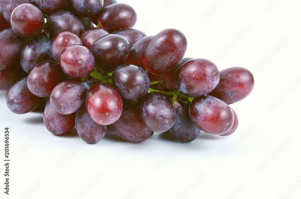 close up Purple grapes on white background.
Health Benefits of Grapes