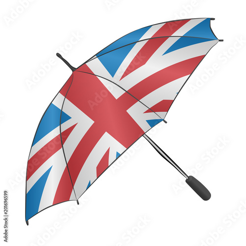 Umbrella with Union Jack symbol photo