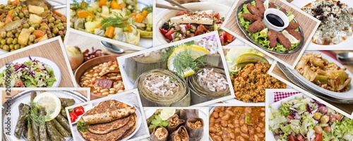 Traditional Turkish foods collage
