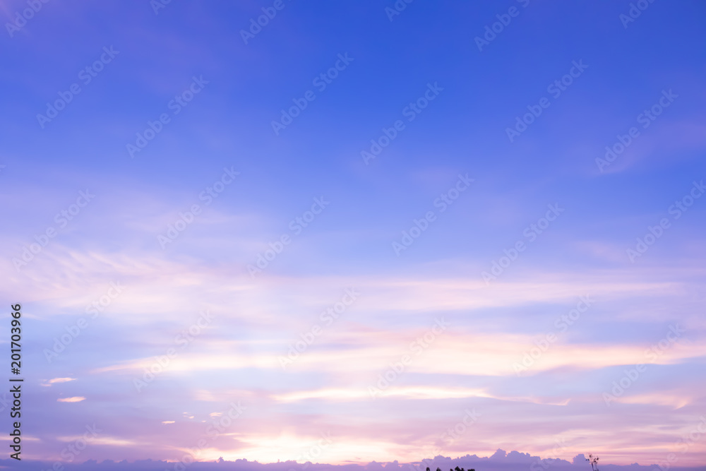 Fototapeta premium Fiery orange sunset sky. Beautiful sky.