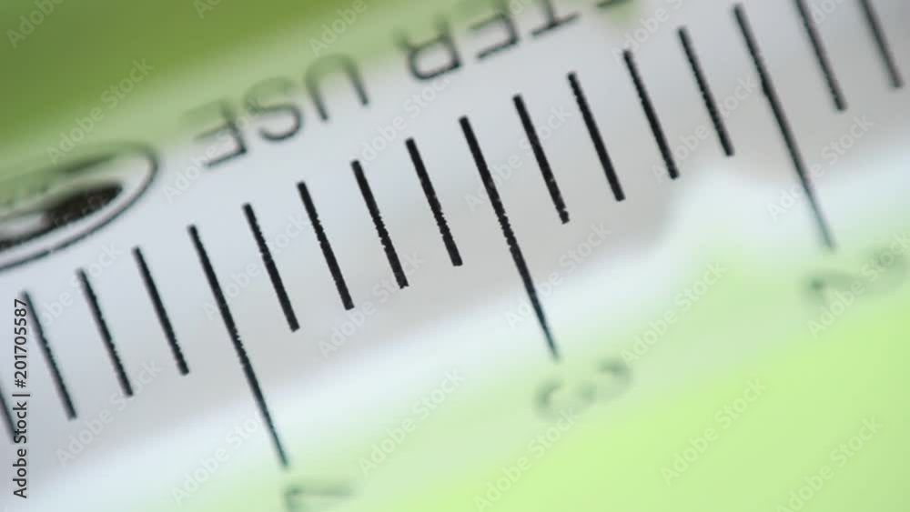 Thick syringe extreme close up