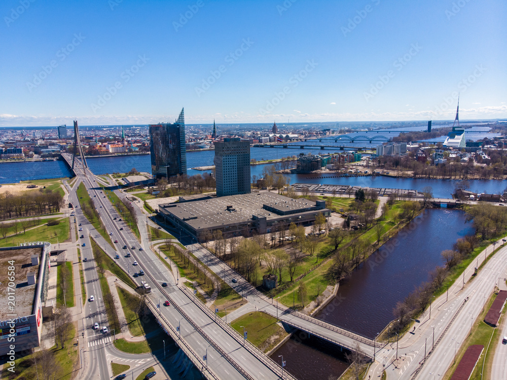 aerial view of Riga