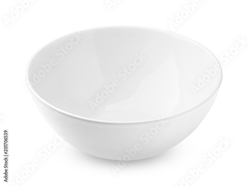bowl empty, isolated on white background, clipping path, full depth of field