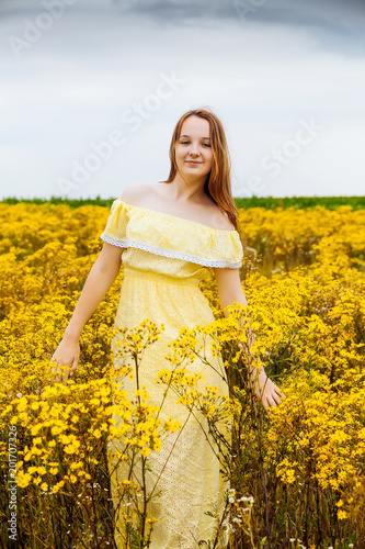  girl in summer in field. © DariaTrofimova