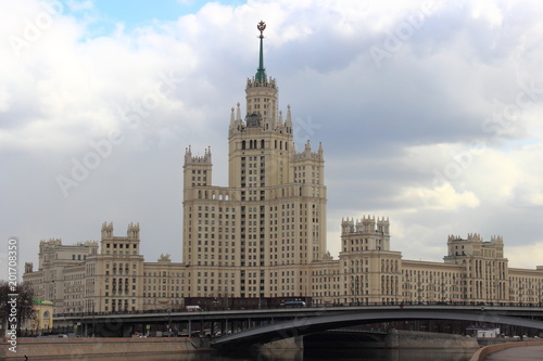 Photography Russia, Moscow, center - Stalin empire style, view from the embankment of the ri