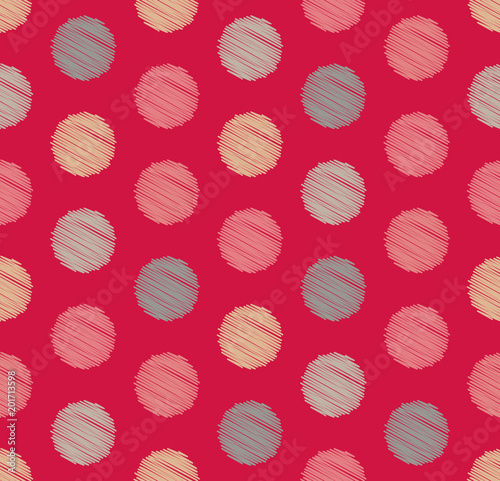 Dots circle geometric seamless pattern, summer and spring color background. Creative luxury candy style. Print for design cloth, clothing, tie, shirt, dress, wrap, wrapper web cover website