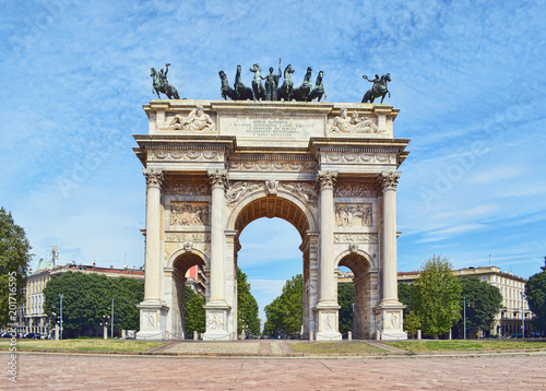 Arch of Peace in Sempione Park, Milan, Lombardy, Italy