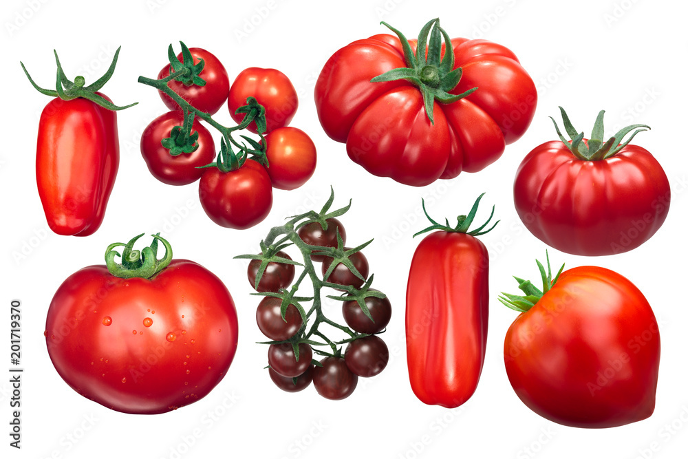 Italian tomatoes, different varieties, paths Italian tomatoes, different varieties, paths