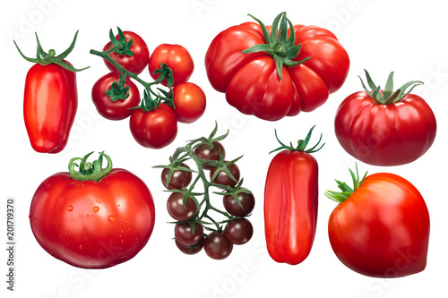 Italian tomatoes, different varieties, paths © maxsol7
