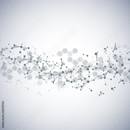 Molecular structure background. Abstract background with molecule DNA.