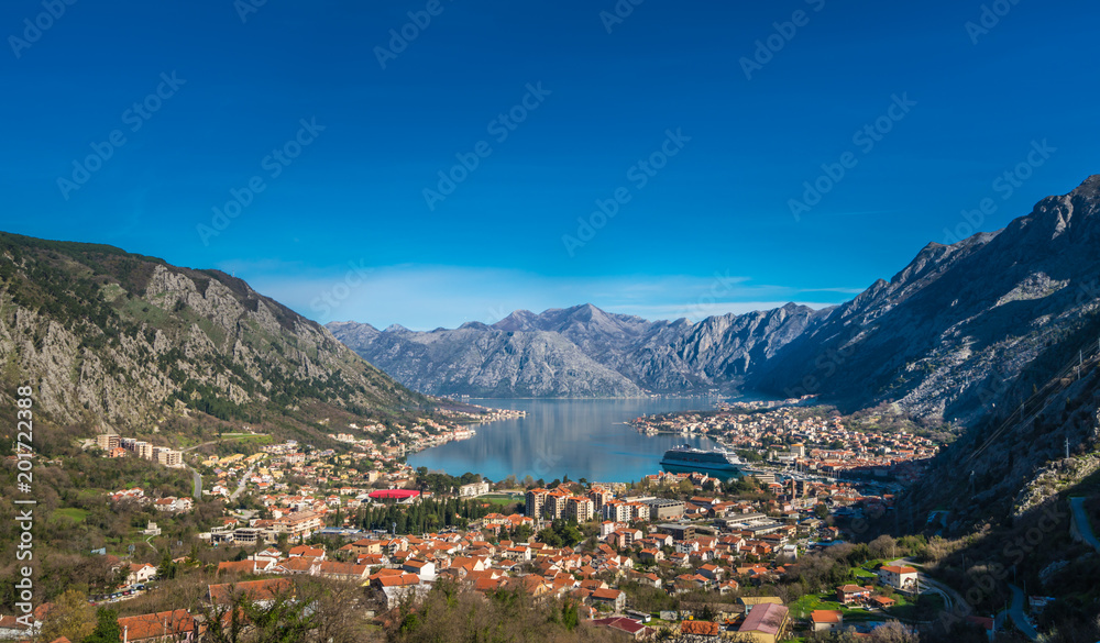 Stunning landscape of the Bay of Kotor