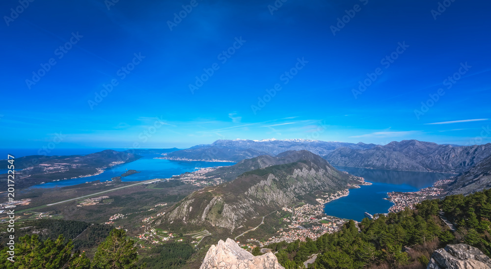 Stunning landscape of the Bay of Kotor in Montenegro Stunning landscape of the Bay of Kotor in Montenegro