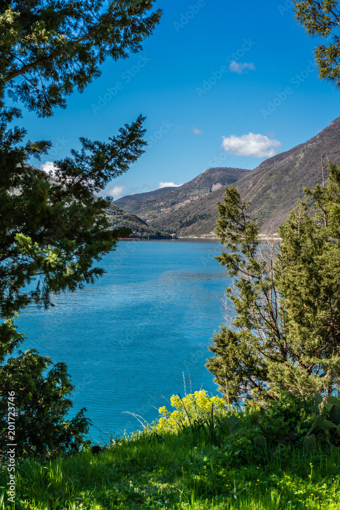 Summer landscape of the Bay of Kotor