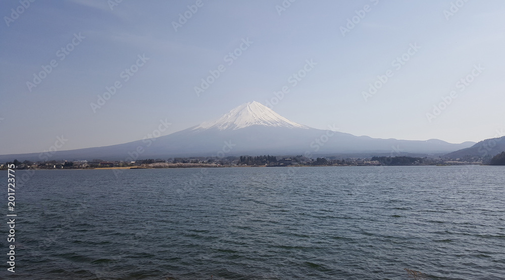 Mount Fuji at Kawaguchiko Lake, Japan landmark Mount Fuji at Kawaguchiko Lake, Japan landmark