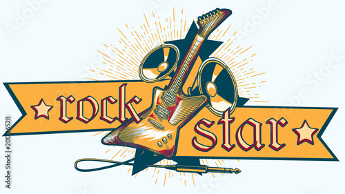 Rock star emblem