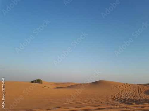 Wüste in Dubai, kurz vor dem Sonnenuntergang 
