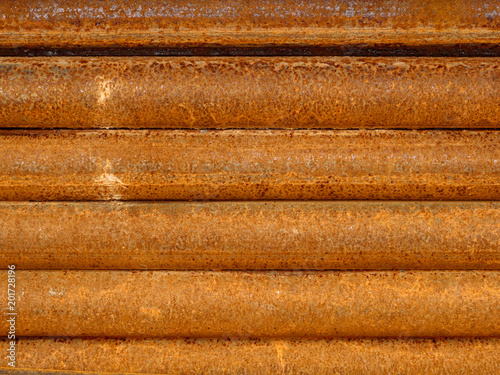Rusty metal pipe sections ,abstract texture background