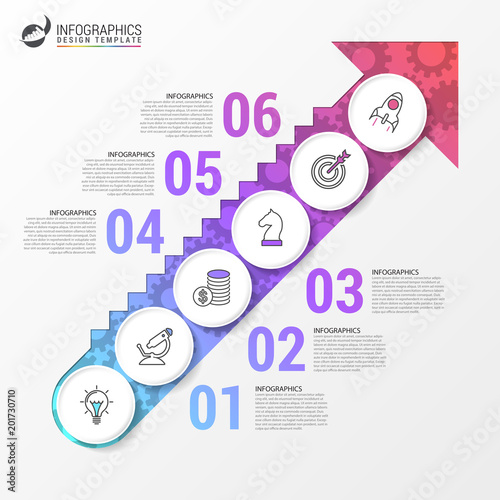 Steps to strating a business template. Infographic design