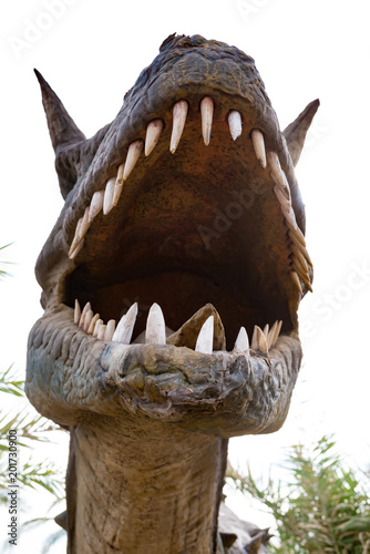 dinosaur mouth with big teech close up photo