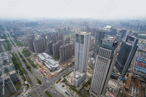 A bird's eye view of the urban architectural landscape in Nanchang, China © 昊 周