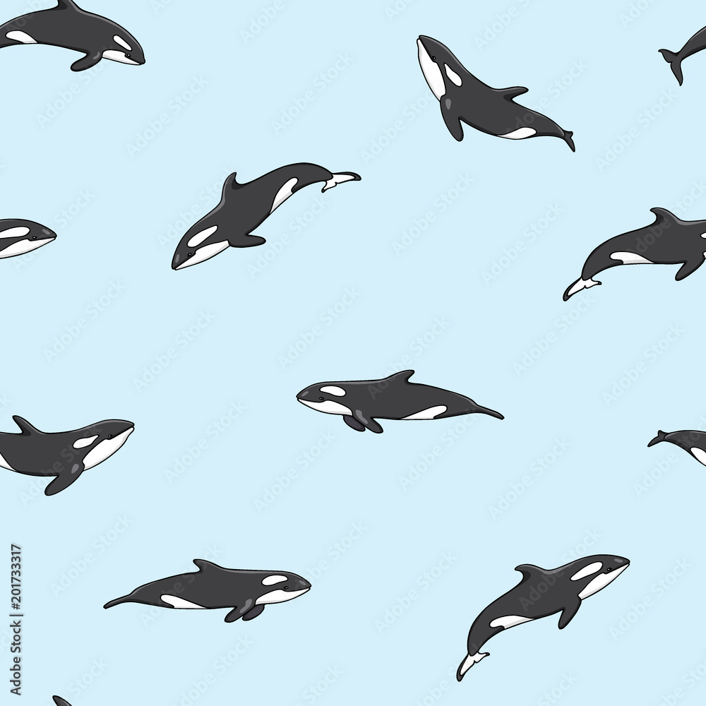Hand drawn whale pattern Hand drawn whale pattern