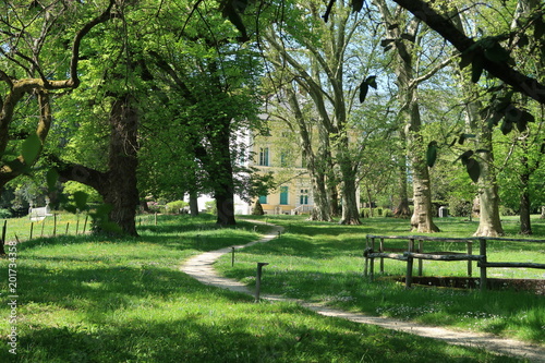 View on a house in a public park