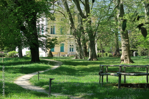 View on a house in a public park