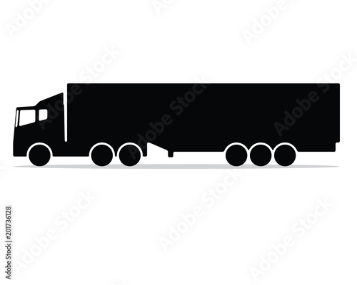 long truck silhouette design illustration, silhouette style design, designed for icon and animation