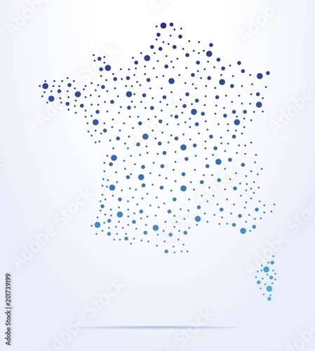 Abstract map of France