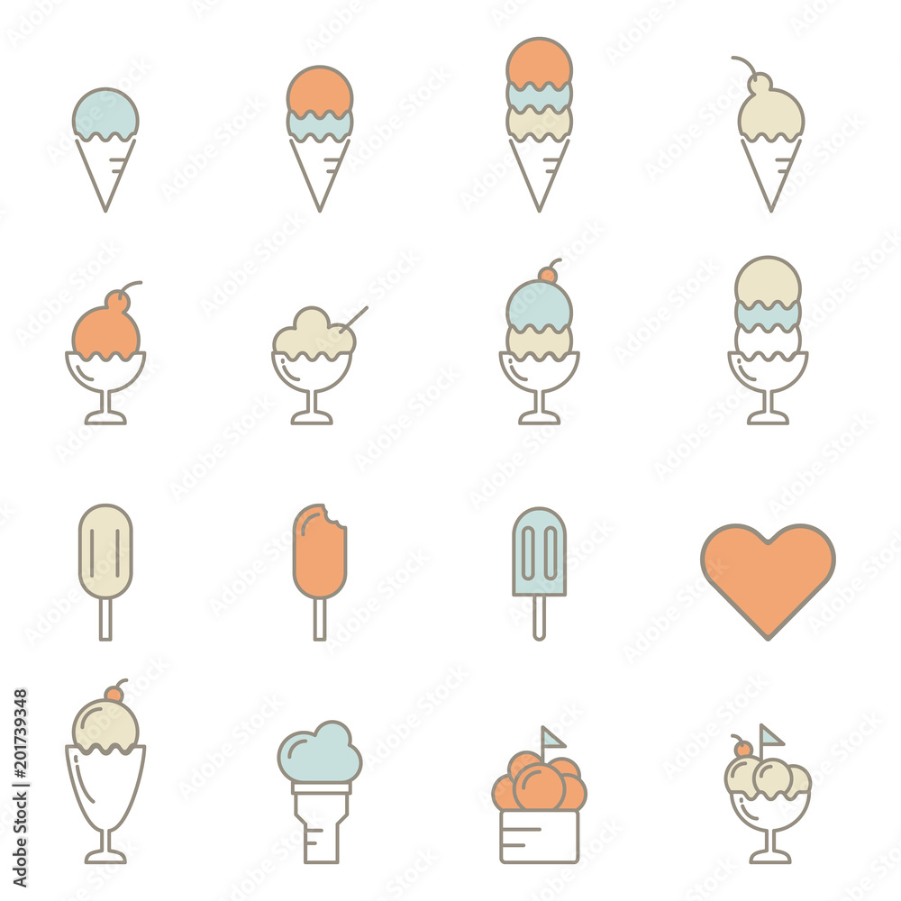 ice cream line icon vector illustration ice cream line icon vector illustration