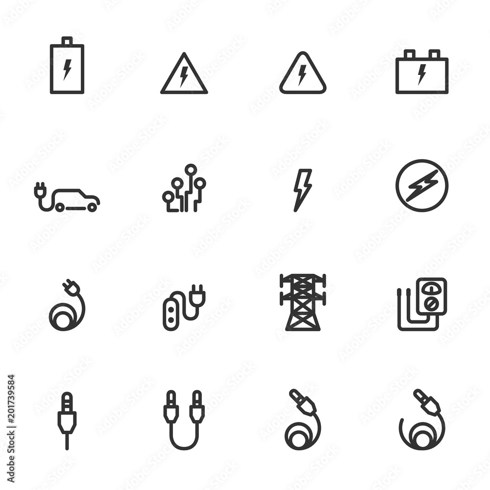 Fototapeta premium cable icons vector illustration