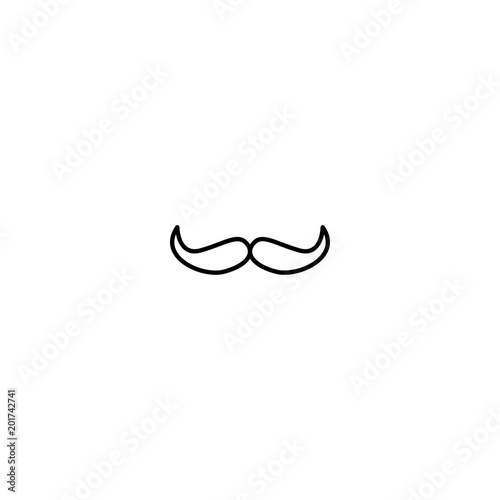 mustache icon. sign design